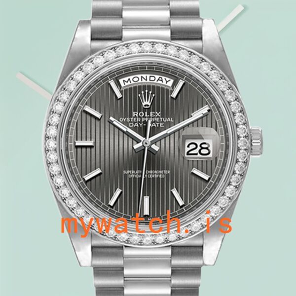 Rolex Day-Date Mens 118296 36mm President Bracelet Silver-tone: Genuine vs. Replica