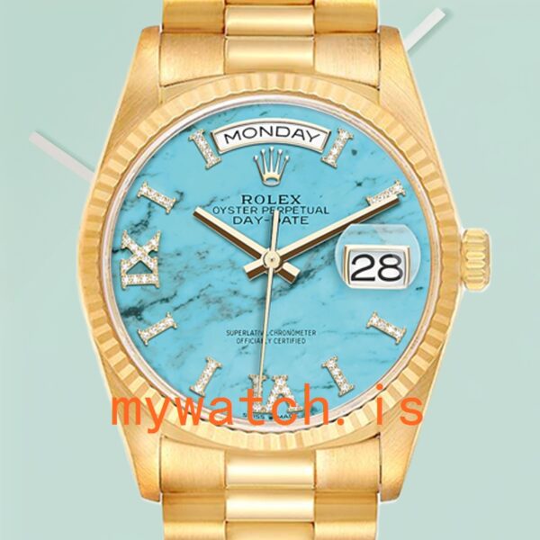 Rolex Day-Date 36mm m128238-0071 Mens Blue Dial Gold-tone: A Symbol of Prestige and Elegance