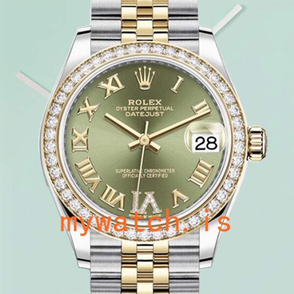 Rolex Datejust 31mm Ladies m278383rbr-0016 Jubilee Bracelet Diamond Bezel: Genuine vs. Replica