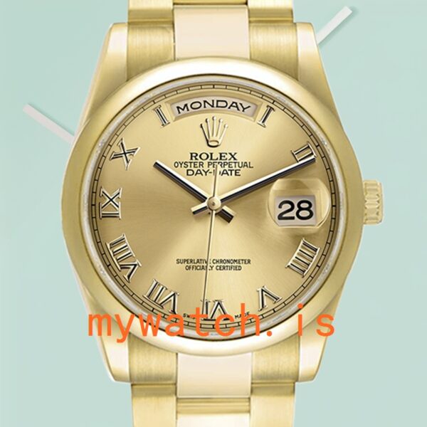 Rolex Day-Date Men’s 118208 36mm Champagne Dial: A Timeless Masterpiece