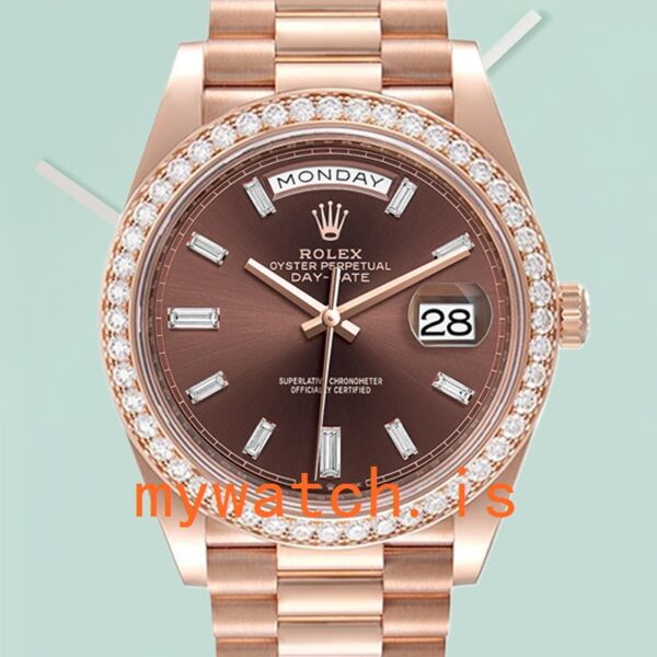 Rolex Day-Date Men’s 40mm m228345rbr-0006 Automatic: Genuine vs. Replica