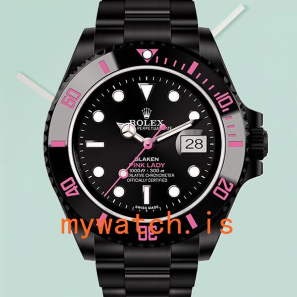 Rolex Submariner 40mm Mens PINKLADY Oyster Bracelet Automatic: Genuine vs. Replica