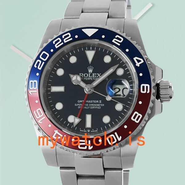 Rolex GMT Master II Mens 40mm m126710blro-0002 Silver-tone: Genuine vs. Replica
