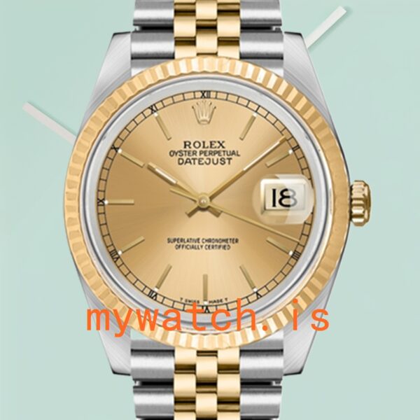 Rolex Datejust 16233CSJ Mens 36mm Automatic: Genuine vs. Replica